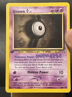 Pokemon Card Unown I 1st Edition 68/75 Common Neo Discovery WOTC LP - Image 4