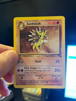 Sandslash 41/62 Pokemon Trading Card - Fossil Set 1999 - Excellent Condition - Image 1