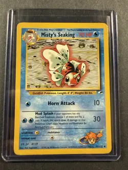 Pokemon TCG Misty's Seaking Gym Heroes Card 55/132 Unlimited Uncommon - Image 3
