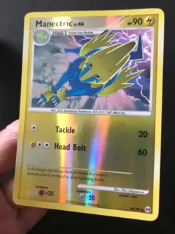 Manectric 44/99 Platinum Arceus REVERSE HOLO RARE Shiny Pokemon Card Excellent - Image 3