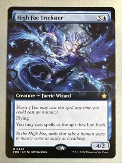 MTG / High Fae Trickster / FDN / #0453 / Regular (Extended Art) / Rare / NM - Image 1