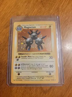 Pokemon TCG Magneton Base Set Holo 1st Edition Rare 1995 - Image 2