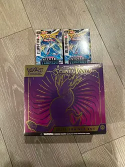 Pokemon TCG Scarlet & Violet Elite Trainer Box Silver Tempest Stadium Box - Image 1