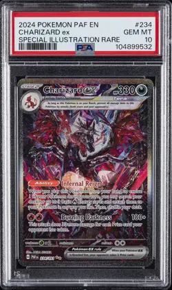 2024 POKEMON PAF EN-PALDEAN FATES SPECIAL ILLUSTRATION RARE CHARIZARD EX PSA 10 - Image 1
