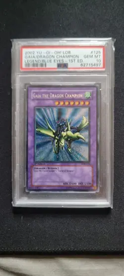 Yu-Gi-Oh Gaia the Dragon Champion 1st Edition LOB-125 / PSA 10 GEM MINT - Image 1