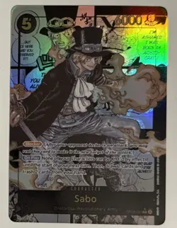 One Piece CCG Sabo Manga Art OP04-083 CUSTOM MADE 1:1 REPLICA ART CARD - Image 1