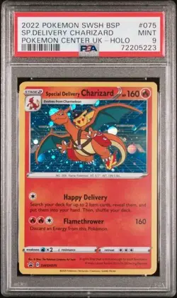 Special Delivery Charizard Promo Holo Pokemon Card SWSH075 PSA 9 MINT - Image 1