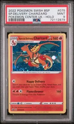 Special Delivery Charizard Promo Holo Pokemon Card SWSH075 PSA 9 MINT - Image 1
