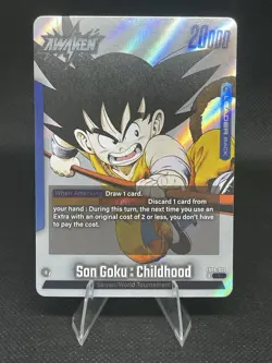Son Goku: Childhood Silver Leader Card FB06-025 Dragon Ball Super Fusion World - Image 1