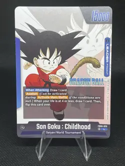 Son Goku: Childhood Silver Leader Card FB06-025 Dragon Ball Super Fusion World - Image 2
