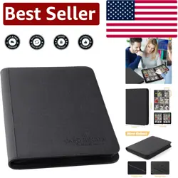 Elegant 9 Pocket Trading Card Binder: Holds 540 Cards - Faux Leather - Image 1