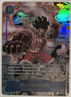 One Piece CCG Monkey DLuffy Manga Art OP11-118 CUSTOM MADE 1:1 REPLICA ART CARD - Image 1