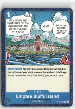 Emptee Bluffs Island OP09-060 C Emperors in the New World One Piece Card Game - Image 1