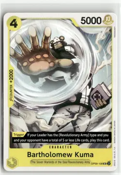 Bartholomew Kuma OP09-108 UC Emperors in the New World One Piece Card Game - Image 1
