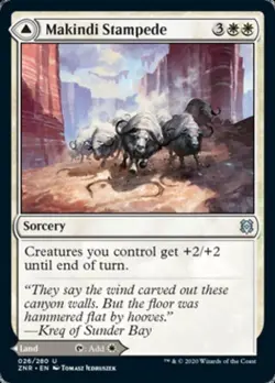 Makindi Stampede / Makindi Mesas - Near Mint MTG Zendikar Rising - Image 1