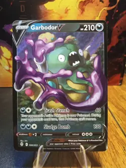 2021 Pokemon Evolving Skies Garbodor V #100 - Image 1