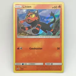 Litten SM02 - Sun Moon - Black Star Promo - Pokemon Card TCG - EXC - Image 1