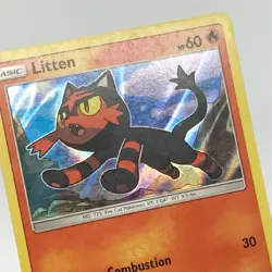 Litten SM02 - Sun Moon - Black Star Promo - Pokemon Card TCG - EXC - Image 2
