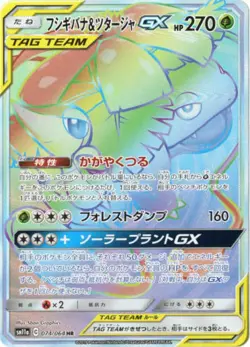 ++ Pokemon Card Game TCG Venusaur & Snivy GX 074/064 SM11a HR Holo JAPANESE - Image 1