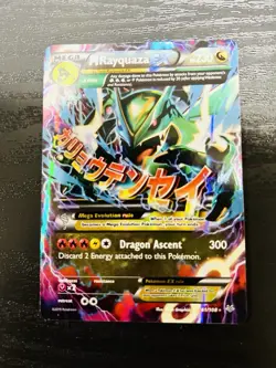 M Rayquaza EX 61/108 Rare Holo Pokemon Card Good Condition Never Played - Image 2