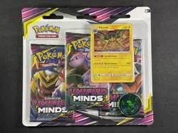 Pokemon Cards Sealed Unified Minds 3 Pack Blister Vikavolt Ultra Rare S&M 2019 - Image 1