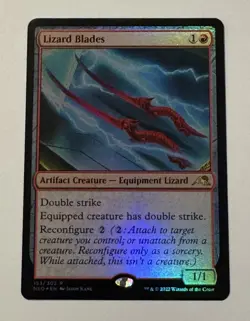 MTG Lizard Blades - Kamigawa Neon Dynasty FOIL NM - Image 1