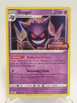 Pokemon Gengar - SWSH241 - Black Star Promo - Lost Origin Prerelease STAMP - NM - Image 1