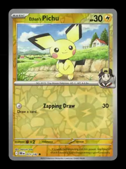 Ethan's Pichu Reverse Holo Common SV10: Destined Rivals 071/182 NM Pokemon NM - Image 1