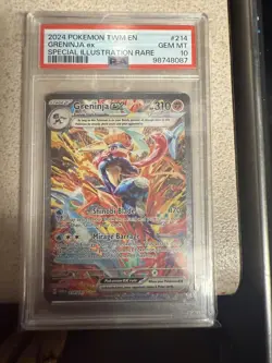 Pokemon TCG Greninja EX 214/167 Twilight Masquerade Gem MT PSA 10 - Image 1