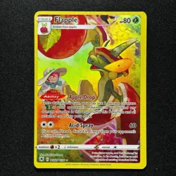 Pokemon Flapple #TG02 Astral Radiance Holo NM OC MISCUT ERROR + ALIGNMENT DOT - Image 1
