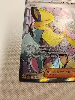 Iono 254/193 Pokemon TCG Paldea Evolved Holo Ultra Rare Full Art - NM - Image 2