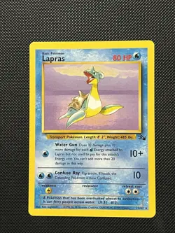 Pokemon WOTC Fossil Set - Lapras - 25/62 - Non Holo Rare - Unlimited Ed - NM - Image 2