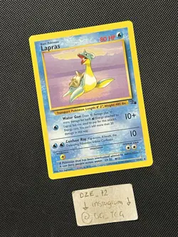 Pokemon WOTC Fossil Set - Lapras - 25/62 - Non Holo Rare - Unlimited Ed - NM - Image 3