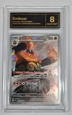 Pokemon Slab: Emboar - 098/086 - WHT - Graded TCG Near Mint 8 - Image 1