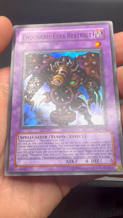 Yu-Gi-Oh! Thousand-Eyes Restrict #DL1-001 2003 Unlimited Promo Super Rare MP - Image 2