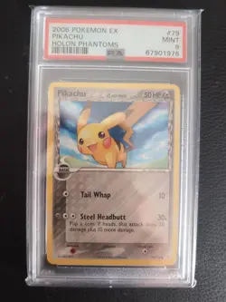Pikachu 79/110 Pokemon Card Ex Holon Phantoms PSA 9 - Image 1