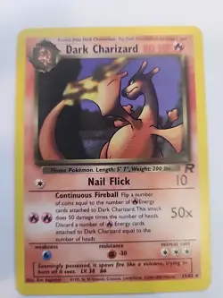 Dark Charizard 1st Edition Fossil Pokemon Card WOTC LP - NM - Image 1
