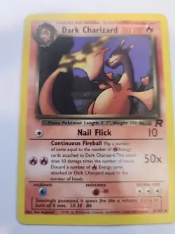 Dark Charizard 1st Edition Fossil Pokemon Card WOTC LP - NM - Image 2