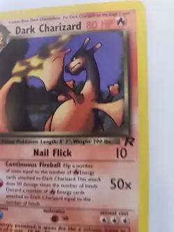 Dark Charizard 1st Edition Fossil Pokemon Card WOTC LP - NM - Image 3