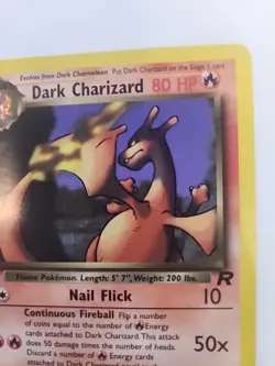 Dark Charizard 1st Edition Fossil Pokemon Card WOTC LP - NM - Image 4
