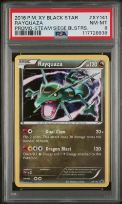 2016 POKEMON XY BLACK STAR PROMOS RAYQUAZA #XY141 HOLO PSA 8 NM #117728938 - Image 1