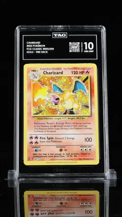 2023 POKEMON CLC-CLASSIC #003 CHARIZARD TAG 10 HIGHEST RATED GEM MINT - Image 1