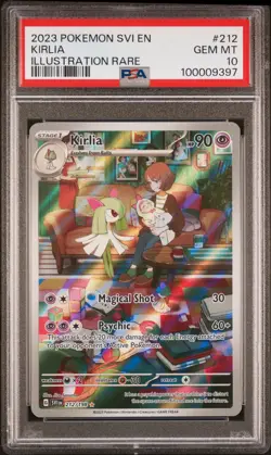 2023 Pokemon Svi EN-Scarlet & Violet Kirlia #212 Illustration Rare PSA 10 IR - Image 1