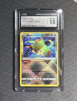 2022 Pokemon Radiant Jirachi 120/195 CGC 10 SHINY Silver Tempest - Image 1