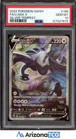 Pokemon 2022 Lugia V 186/195 Alt Art Silver Tempest GEM MINT PSA 10 - Image 1