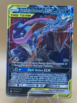 Pokemon Greninja & Zoroark GX 107/214 Unbroken Bonds Near Mint - Image 1