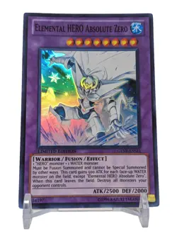 Yugioh Elemental HERO Absolute Zero GENF-ENSE1 Super Rare Limited Edition LP - Image 1