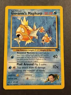 Pokemon TCG Giovanni's Magikarp Gym Challenge Card 73/132 Unlimited - Image 1