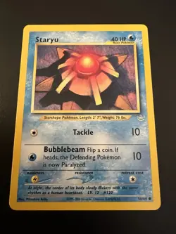 Staryu 56/64 Neo Revelation Unlimited 2001 Pokemon Card Common NM - Image 1
