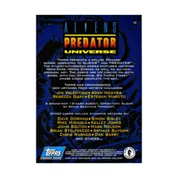 Topps Trading Cards Aliens Predator Universe Promotional Card NM - Image 2